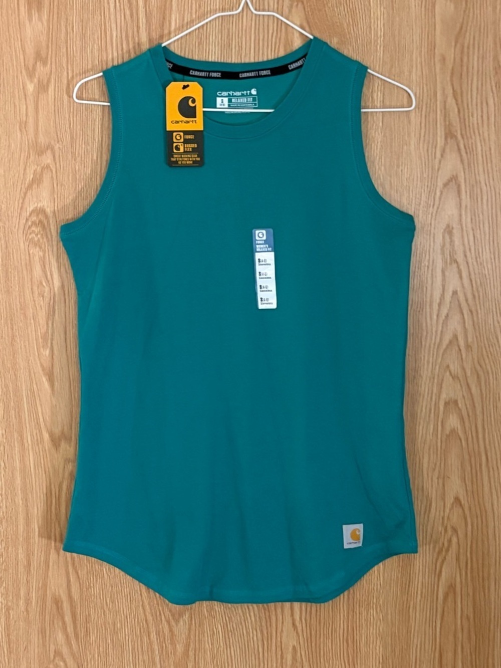 NWT Carhartt Force Teal Crewneck Tank Top